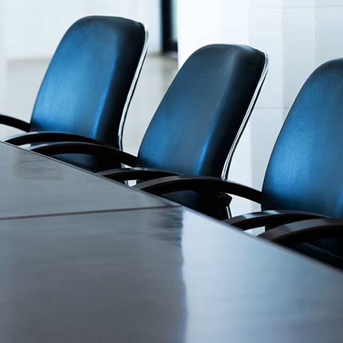 Office chairs and conference table